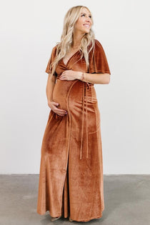 Meghan Velvet Wrap Maxi Dress | Spice ...